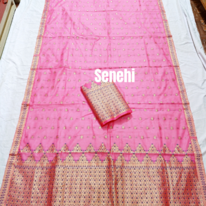Assamese ready to wear slab cotton Sador mekhela set