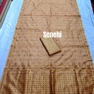Assamese ready to wear slab cotton Sador mekhela set