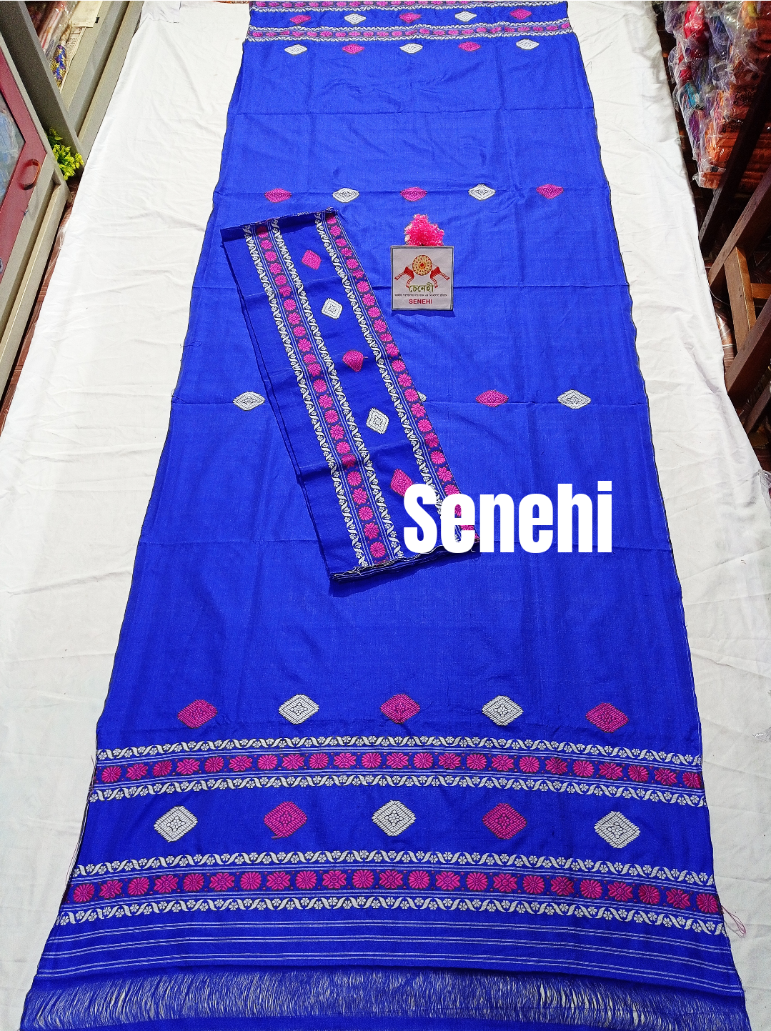 Assamese majrize cotton Bua Sador mekhela set – senehi