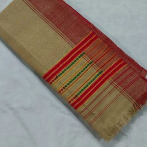 Toss Cotton Riha muga color with red pari