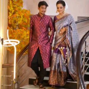 Heavy mix pat bridal collection sador mekhela set