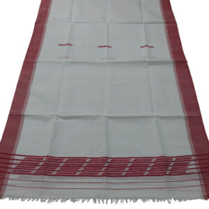 Assamese Pure Handmade Cotton Single Sador Red