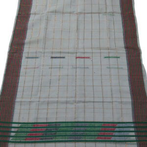 Assamese Pure Handmade Majrize Cotton Single Sador green