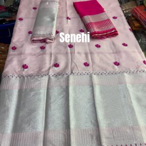 Assamese New stylish banarasi Semi pat Sador mekhela set