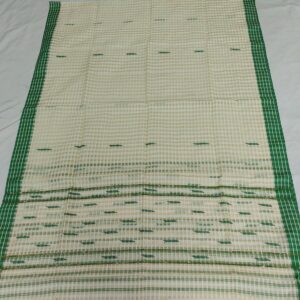 Assamese jajori pat Single Sador Green