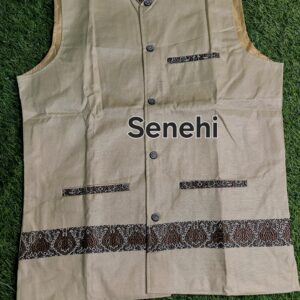Assamese Traditional Design Wash Coat / Nehru Coat – Handcrafted Elegance from the Northeast