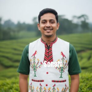 Assamese Traditional Design Wash Coat / Nehru Coat – Handcrafted Elegance from the Northeast