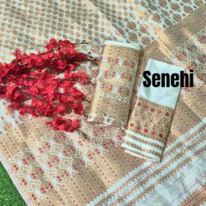 Assamese Semi Pat Bridal Sador Mekhela (Main Set) – Timeless Bridal Elegance