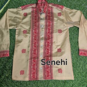 Assamese Traditional muga color Gamusa Shirt