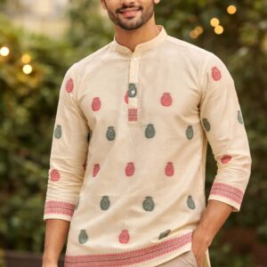 Assamese new stylish muga color unique design bihu Shirt