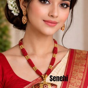 Traditional Assamese jewelry Necklace Set | Handcrafted Gold-Plated Assam Jewellery for Women & Brides