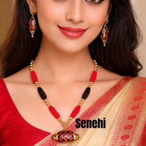 Traditional Assamese jewelry Necklace Set | Handcrafted Gold-Plated Assam Jewellery for Women & Brides
