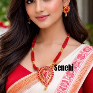 Traditional Assamese jewelry Necklace Set | Handcrafted Gold-Plated Assam Jewellery for Women & Brides