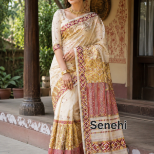 Authentic Assamese Heavy Design Bridal Mekhela Sador Set | Premium Assam Silk Handwoven Bridal Set for Weddings