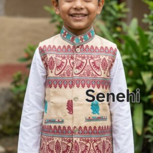 Traditional Assamese Baby Wash Coat | Ethnic Assamese Baby Dress | Traditional Wash Coat for Baby Boys & Girls