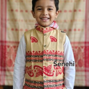 Traditional Assamese Baby Wash Coat | Ethnic Assamese Baby Dress | Traditional Wash Coat for Baby Boys & Girls