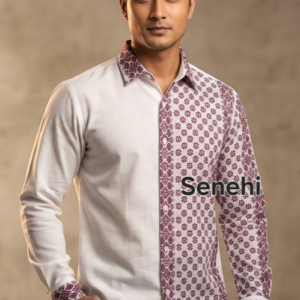 Traditional Assamese Men’s Shirt – Classic Ethnic Shirt for Men | Stylish Cultural & Festive Wear