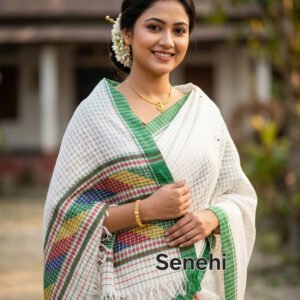 Traditional Assamese Single Sador / Chador – Elegant Ethnic Wear | Assamese Traditional Dress for Women & Girls