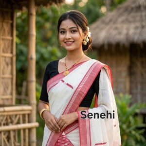 Traditional Assamese Single Sador / Chador – Elegant Ethnic Wear | Assamese Traditional Dress for Women & Girls